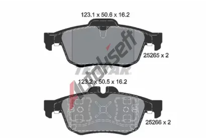 TEXTAR Sada brzdovch destiek TXT 2526501, 2526501