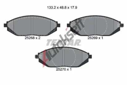 TEXTAR Sada brzdovch destiek TXT 2526801, 2526801