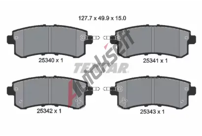 TEXTAR Sada brzdovch destiek TXT 2534001, 2534001