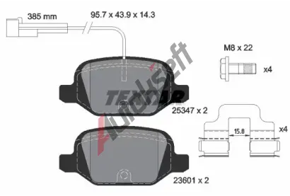 TEXTAR Sada brzdovch destiek TXT 2534701, 2534701