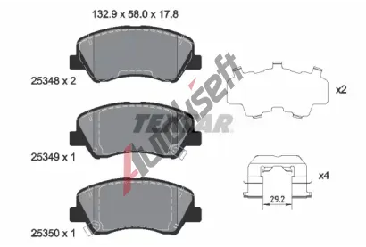 TEXTAR Sada brzdovch destiek TXT 2534801, 2534801