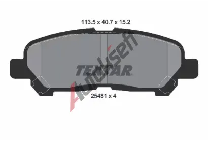 TEXTAR Sada brzdových destiček TXT 2548101, 2548101 TEXTAR Sada brzdových destiček TXT 2548101, 2548101