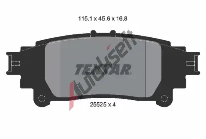 TEXTAR Sada brzdovch destiek TXT 2552501, 2552501