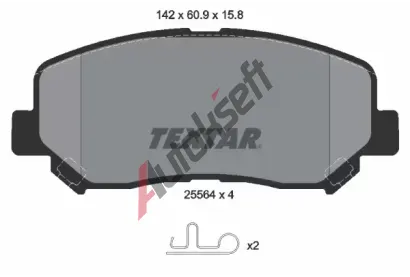 TEXTAR Sada brzdovch destiek TXT 2556401, 2556401