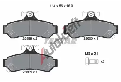 TEXTAR Sada brzdovch destiek TXT 2559901, 2559901