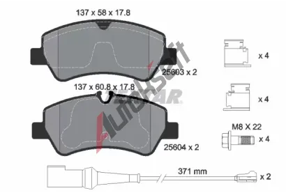 TEXTAR Sada brzdovch destiek Q+ TXT 2560303, 2560303