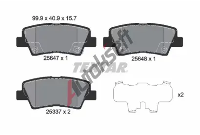 TEXTAR Sada brzdovch destiek TXT 2564701, 2564701