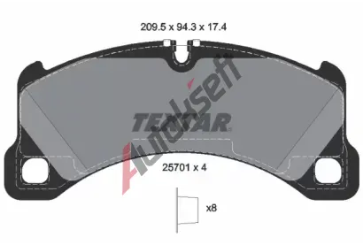 TEXTAR Sada brzdovch destiek TXT 2570101, 2570101
