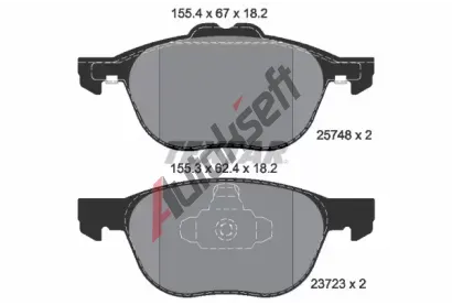 TEXTAR Sada brzdovch destiek TXT 2574801, 2574801