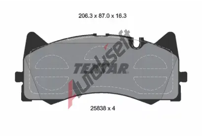 TEXTAR Sada brzdovch destiek Q+ TXT 2583801, 2583801