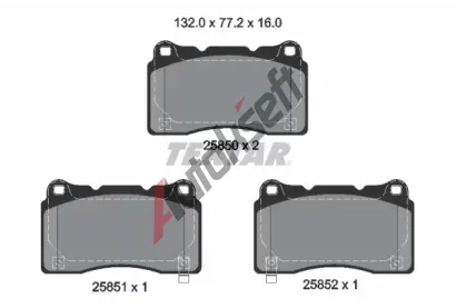 TEXTAR Sada brzdovch destiek Q+ TXT 2585001, 2585001