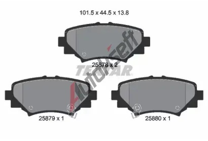 TEXTAR Sada brzdovch destiek TXT 2587801, 2587801