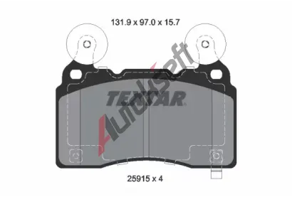 TEXTAR Sada brzdovch destiek TXT 2591501, 2591501