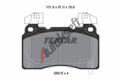 TEXTAR Sada brzdovch destiek Q+ TXT 2591503, 2591503