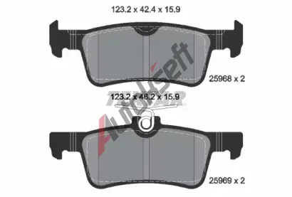 TEXTAR Sada brzdových destiček TXT 2596801, 2596801 TEXTAR Sada brzdových destiček TXT 2596801, 2596801