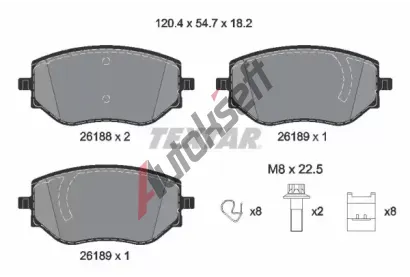 TEXTAR Sada brzdových destiček Q+ TXT 2618801, 2618801  TEXTAR Sada brzdových destiček Q+ TXT 2618801, 2618801