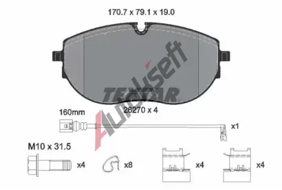 TEXTAR Sada brzdovch destiek Q+ TXT 2627001, 2627001