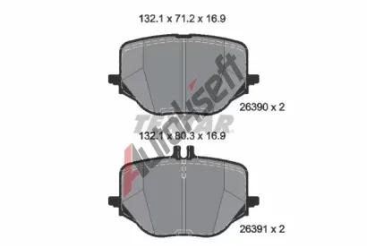 TEXTAR Sada brzdovch destiek Q+ TXT 2639001, 2639001