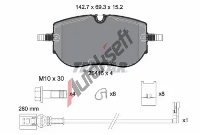 TEXTAR Sada brzdov�ch desti�ek Q+ TXT 2641601, 2641601