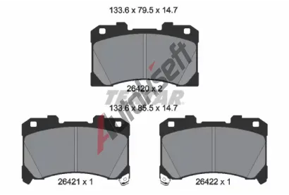 TEXTAR Sada brzdovch destiek TXT 2642001, 2642001
