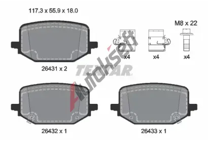 TEXTAR Sada brzdov�ch desti�ek TXT 2643102, 2643102