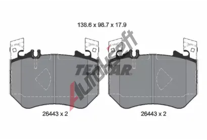 TEXTAR Sada brzdových destiček TXT 2644301, 2644301 TEXTAR Sada brzdových destiček TXT 2644301, 2644301