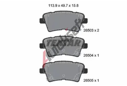 TEXTAR Sada brzdovch destiek Q+ TXT 2650301, 2650301