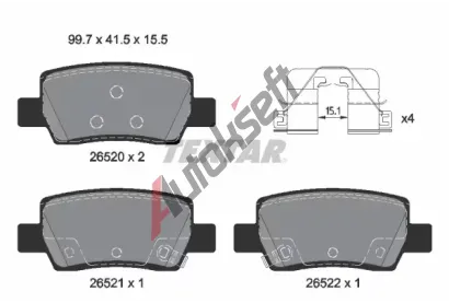 TEXTAR Sada brzdovch destiek Q+ TXT 2652001, 2652001