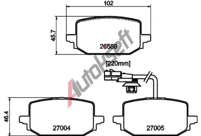 TEXTAR Sada brzdovch destiek Q+ TXT 2658902, 2658902
