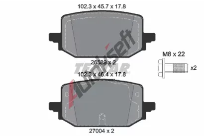 TEXTAR Sada brzdových destiček Q+ TXT 2658904, 2658904 TEXTAR Sada brzdových destiček Q+ TXT 2658904, 2658904
