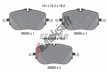 TEXTAR Sada brzdovch destiek Q+ TXT 2659201, 2659201