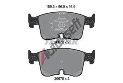 TEXTAR Sada brzdovch destiek Q+ TXT 2667701, 2667701