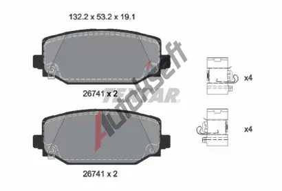 TEXTAR Sada brzdových destiček Q+ TXT 2674101, 2674101 TEXTAR Sada brzdových destiček Q+ TXT 2674101, 2674101