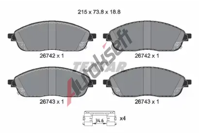 TEXTAR Sada brzdovch destiek Q+ TXT 2674201, 2674201