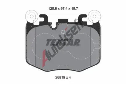 TEXTAR Sada brzdových destiček Q+ TXT 2681901, 2681901  TEXTAR Sada brzdových destiček Q+ TXT 2681901, 2681901
