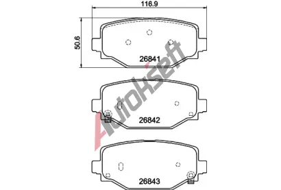 TEXTAR Sada brzdovch destiek TXT 2684101, 2684101
