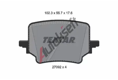 TEXTAR Sada brzdových destiček Q+ TXT 2709201, 2709201 TEXTAR Sada brzdových destiček Q+ TXT 2709201, 2709201