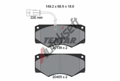 TEXTAR Sada brzdovch destiek TXT 2913801, 2913801