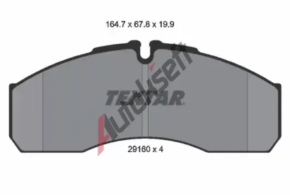 TEXTAR Sada brzdovch destiek TXT 2916002, 2916002