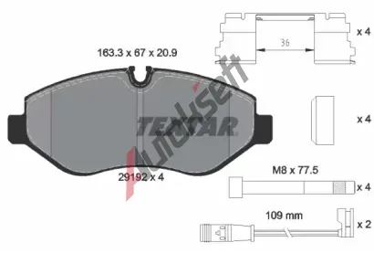 TEXTAR Sada brzdovch destiek TXT 2919202, 2919202