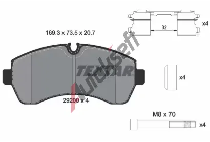 TEXTAR Sada brzdovch destiek TXT 2920002, 2920002