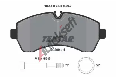 TEXTAR Sada brzdovch destiek Q+ TXT 2920006, 2920006