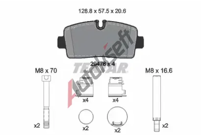 TEXTAR Sada brzdovch destiek Q+ TXT 2947801, 2947801