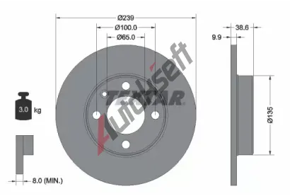 TEXTAR Brzdov kotou PRO - 239 mm TXT 92009303, 92009303
