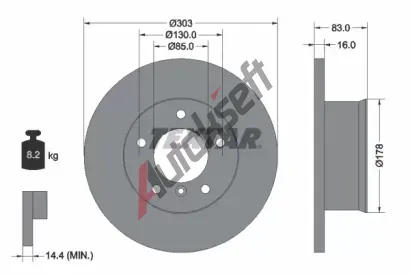 TEXTAR Brzdov kotou - 303 mm TXT 92020300, 92020300