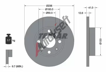 TEXTAR Brzdov kotou PRO - 236 mm TXT 92020903, 92020903