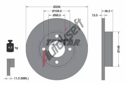 TEXTAR Brzdov kotou - 256 mm TXT 92025900, 92025900