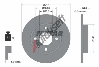 TEXTAR Brzdov kotou PRO - 247 mm TXT 92029803, 92029803