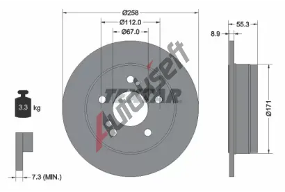 TEXTAR Brzdov kotou PRO - 258 mm TXT 92032003, 92032003