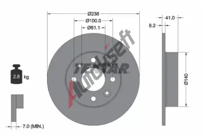 TEXTAR Brzdov kotou PRO - 238 mm TXT 92036003, 92036003